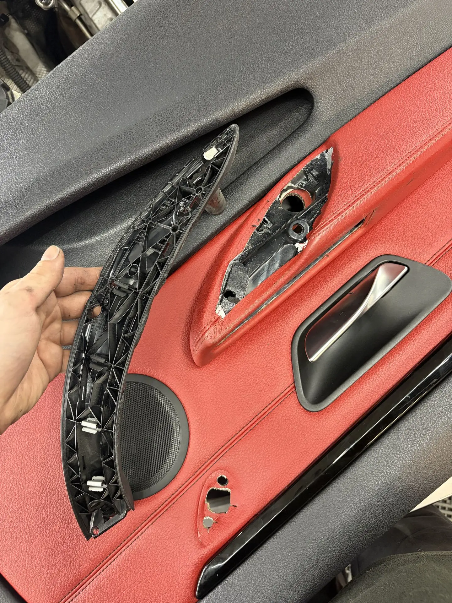 BMW sticky door handle