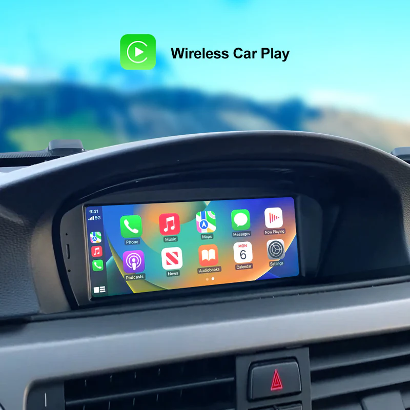Andream 8.8” wireless Apple Carplay & Android Auto display BMW 3 & 5 E90 E60
