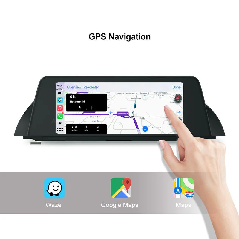 Andream 10.25” wireless Apple CarPlay & Android Auto display BMW 5 F10