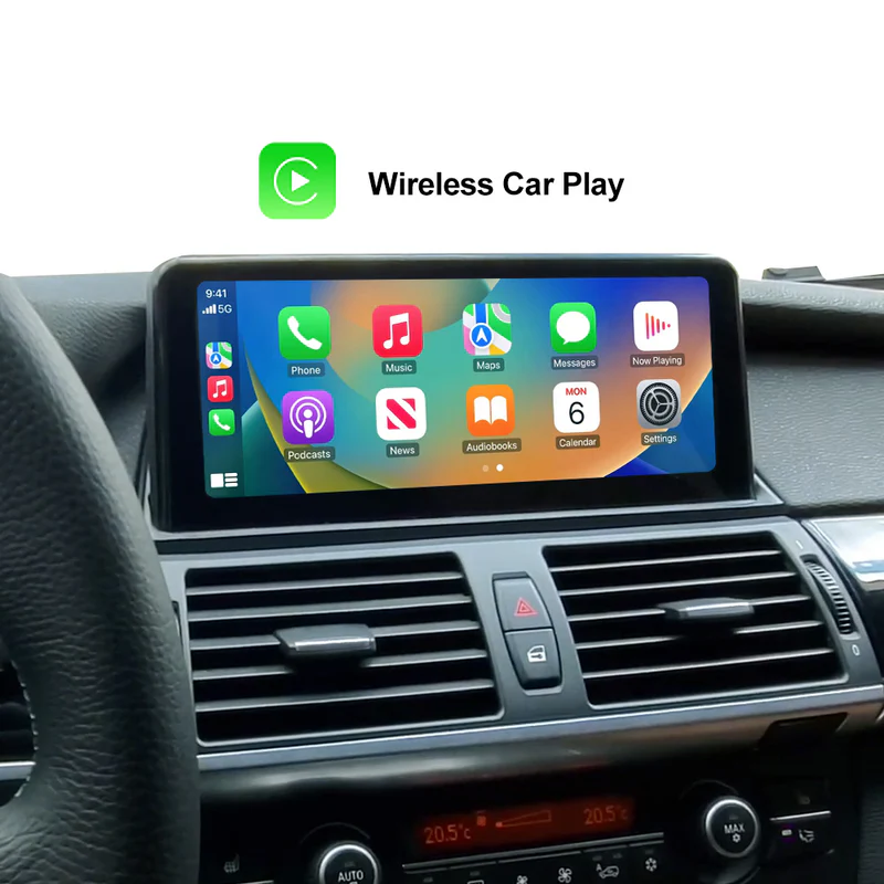 Andream 10.25” wireless Apple CarPlay & Android Auto display BMW X5 & X6 E70 E71 E72