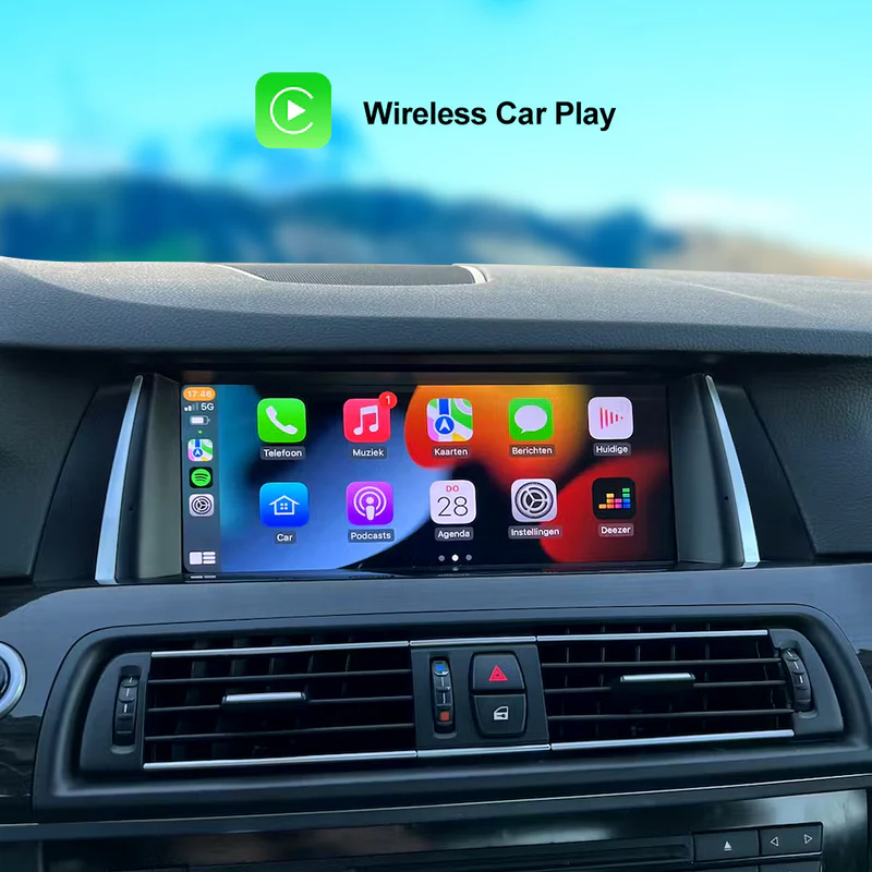 Andream 10.25” wireless Apple CarPlay & Android Auto display BMW 5 F10