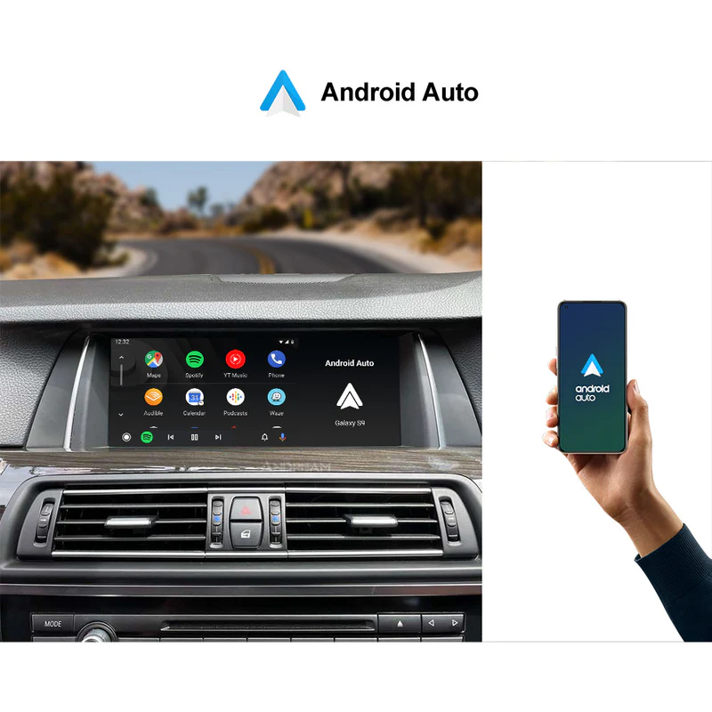 Andream 10.25” wireless Apple CarPlay & Android Auto display BMW 5 F10