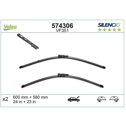 VALEO Front wiper set VF351