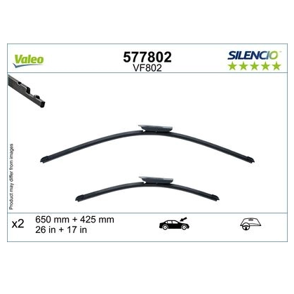VALEO Front wiperblade set VF802