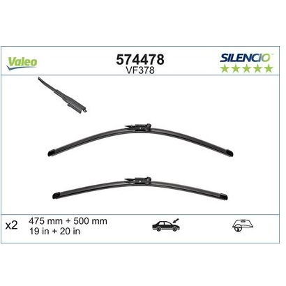 VALEO Front wiperblade set VF378
