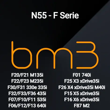BM3 N55 F Serie - M135i M235I 335i 435i 535i 330e 640i 740i X3 X4 X5 X6 40i M2 Tune