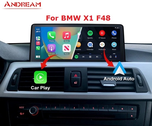 Andream wireless Apple CarPlay & Android Auto display BMW X1 F48