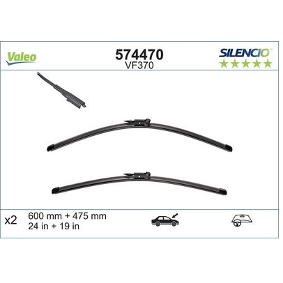 [574470] VALEO Voorste ruitenwisserset VF370