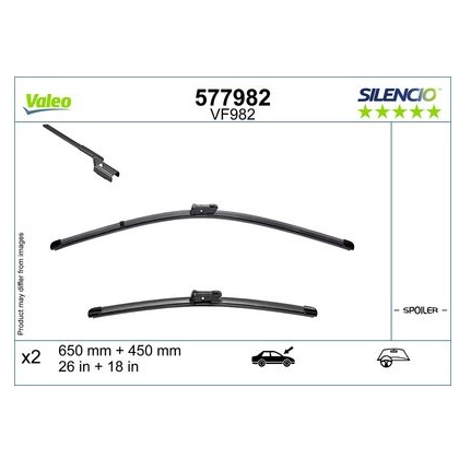 [577982] VALEO Voorste ruitenwisserset VF982