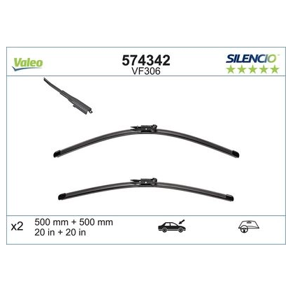[574342] VALEO Front wiperblade set VF306