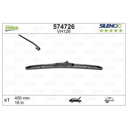 [574726] VALEO Front wiper blade VH126