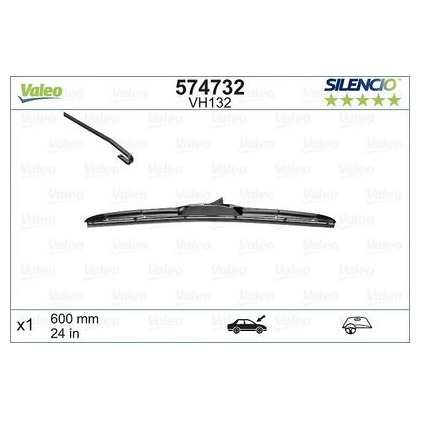 [574732] VALEO Voorste ruitenwisser VH132