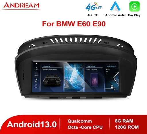Andream 8.8” Android screen with Apple CarPlay & Android Auto for BMW 3 & 5 E60 E90